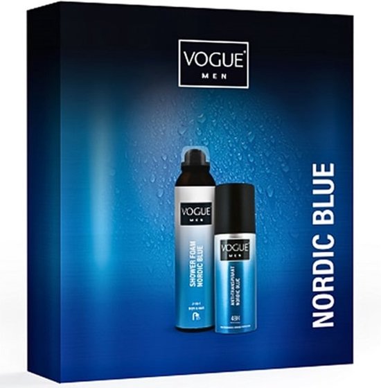 Vogue Geschenkset - Men Nordic Blue - Box Shower Mousse & Deo Spray | bol