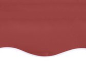 The Living Store Vervangingsdoek - Luifeldoek Bordeauxrood - 380x295 cm - UV-bestendig polyester - Inclusief hoofddoek en volant