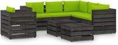 The Living Store Loungeset - Pallet - Tuinmeubelen - 69x70x66 cm - 100% polyester