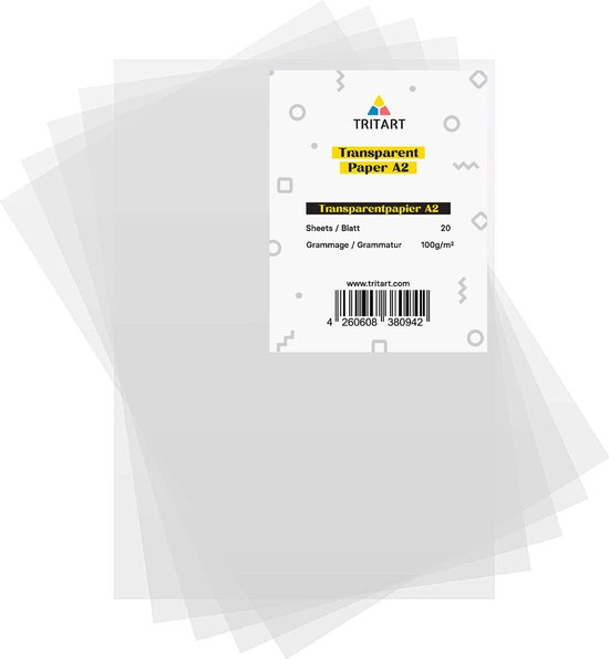 Perkament vellum transparant papier 20 vellen A4 Vlinders De Mobiele