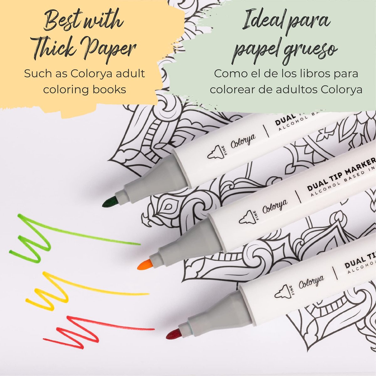 Colorya - Étui à crayons avec 40 marqueurs à alcool