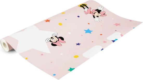 Behang Disney - Minnie Mouse - Roze - Behangpapier - Kinderkamer - Babykamer - Noordwand