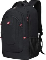 anti-diefstal rugzak voor 17,3 inch (44 cm) laptop herenrugzak met USB-aansluiting schoolrugzak grote business notebook backpack voor werk reizen mannen jongens, B2-zwart., 33 * 22 * 49cm, Rugzak