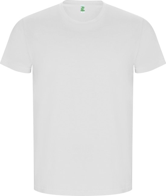 T-shirt en coton bio Eco Marque Golden Roly taille L Wit