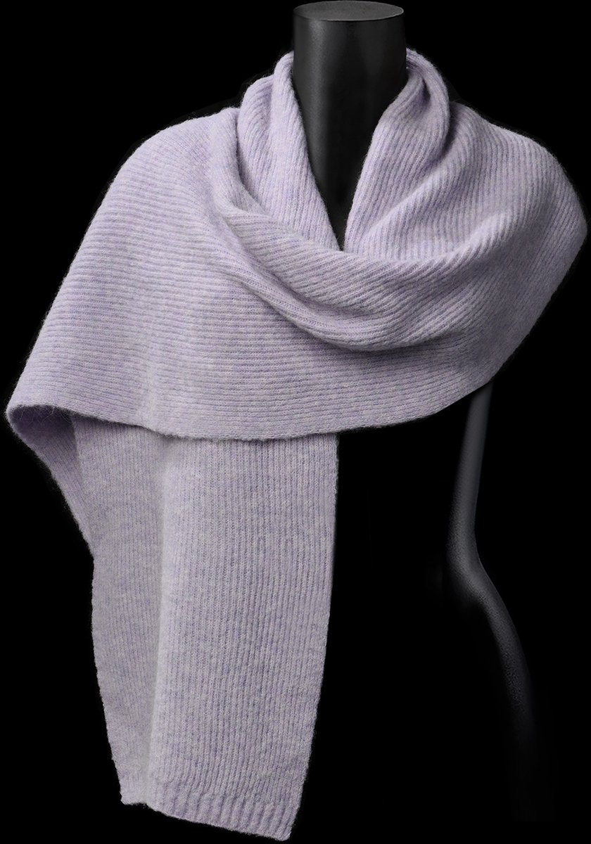 Ultrazachte gebreide sjaal lila