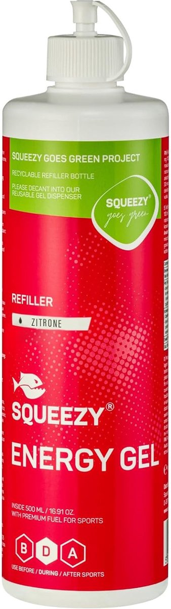 Goedkoopste Squeezy Lemon Energiegel Navulling 500ml Transparant