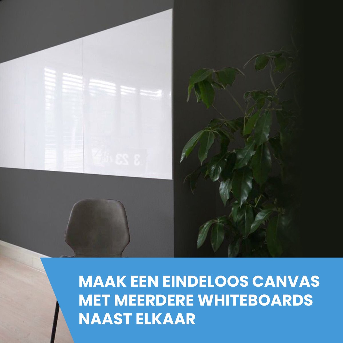 IVOL Whiteboard zonder rand 90x120 cm Grijs - Magnetisch thumbnail 6