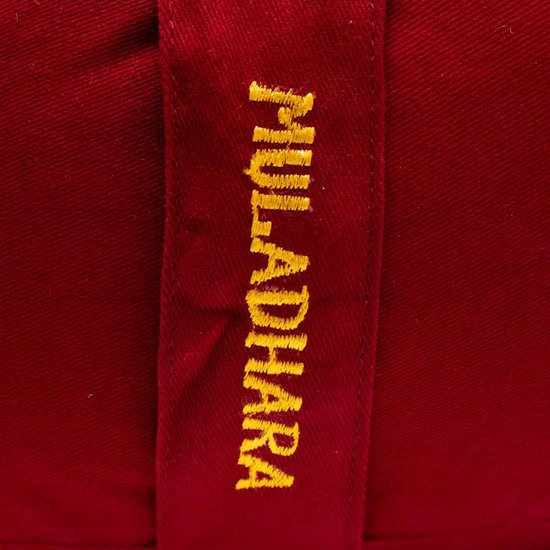 Meditatiekussen 1e chakra geborduurd - 33x17 - Boekweit - Katoen - Rood van Yogi & Yogini — afbeelding 4