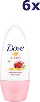 Dove Go Fresh Deodorant - Pomegranate & Lemon Verbena Scent (6 stuks)
