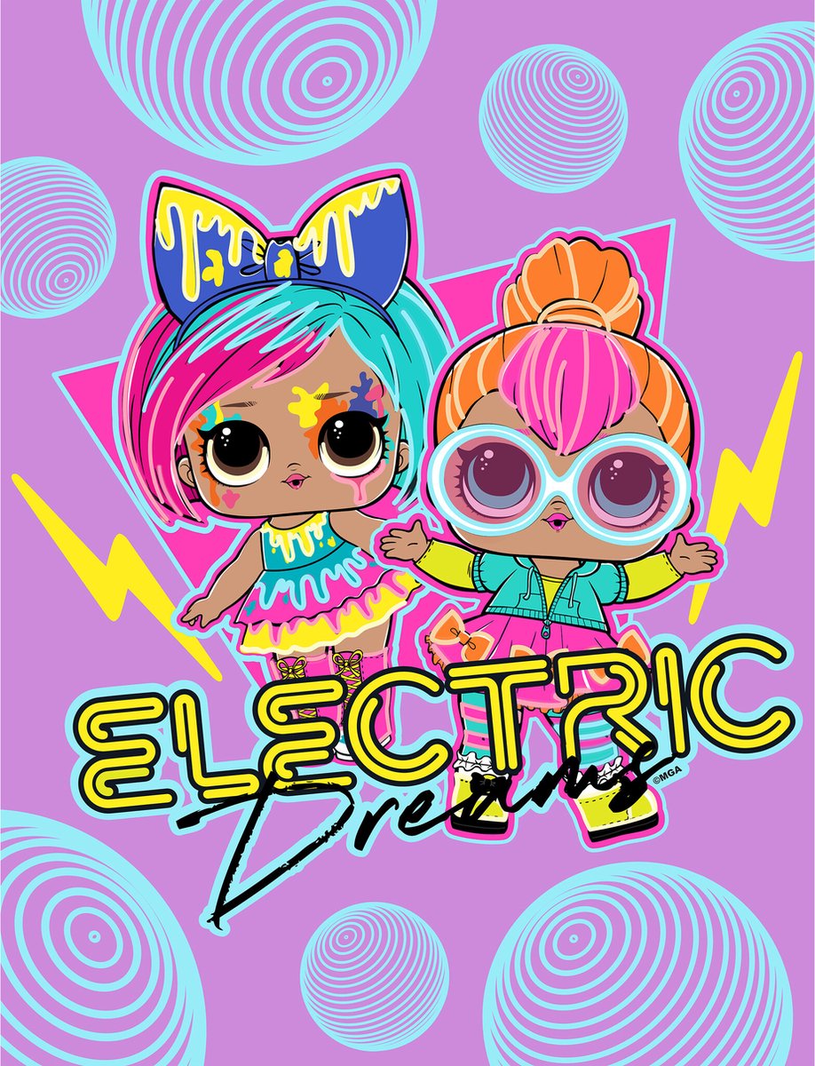 L.O.L. Surprise! LOL Surprise! Fleece Deken, Electric Dreams - 130 x 170 cm - Polyester Lila