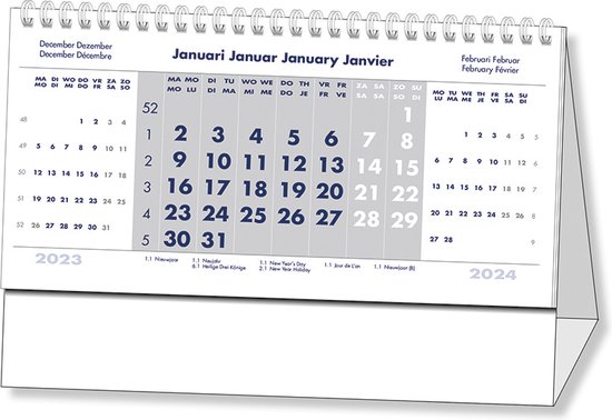 Brepols Agenda 2024 + Bureau maandkalender 2024 • SATURNUS LUXE • LIMA • 13,3 x 20,8 cm • Zwart • 1d/1p - Brepols