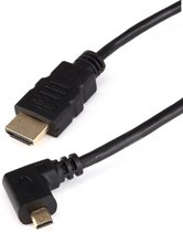 Câble Micro HDMI - HDMI - angle droit 90° - version 1.4 (4K 30Hz) - 1 mètre