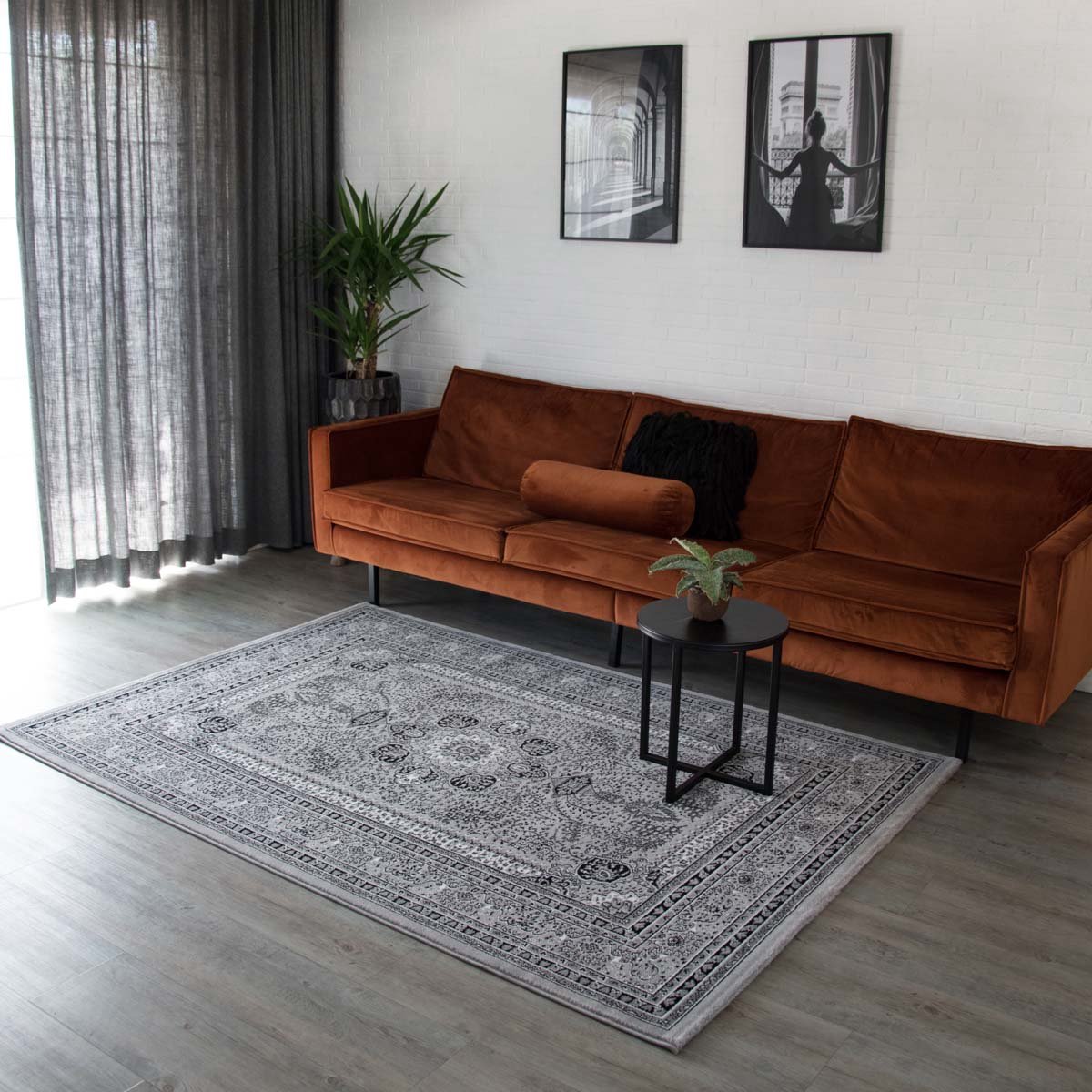 Tapeso Perzisch tapijt - Royalty Tabriz grijs 200x290