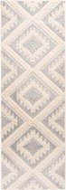 Balkonkleed geometrisch - Verano grijs/wit 80x200 cm