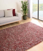 Tapis à poils longs mélangés - Blend rouge/gris 280x370 cm
