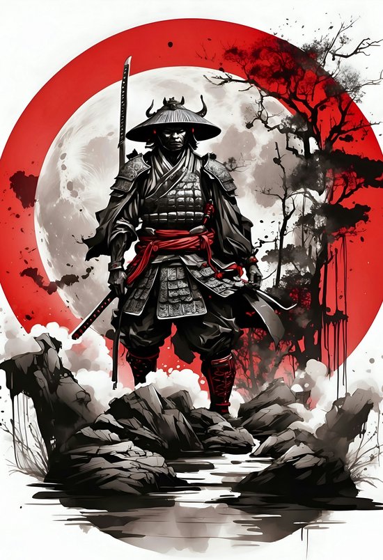 Samurai Art | Samurai Poster | Japan Poster | Oosterse Kunst | 61x91cm | Wanddecoratie | Muurposter | MT | Geschikt om in te lijsten