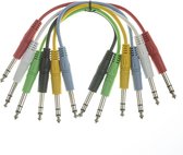 MUSIC STORE patchkabel 6-pack 0,15 m - Stereo patch kabel