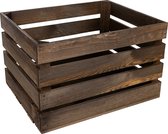 Creative Deco Boîte en Bois Marron | 50x40x30 cm | Panier en bois idéal pour le rangement cadeau Décoration DIY | pour les documents, Jouets, Outils