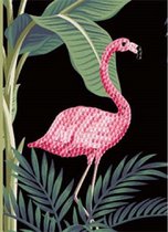 Carte de Voeux Peinture de diamants - Flamingo - 18x13 cm