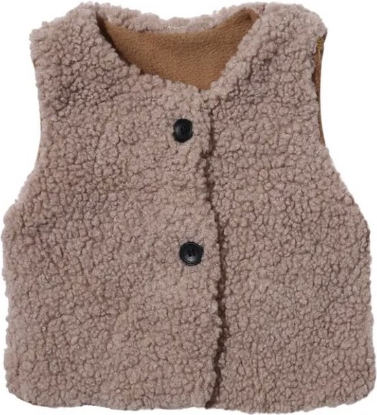 Gilet Teddy - Taupe - Maat 92 (1-2 jaar)