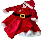 Kerstpak voor baby's - Kerstpak meisjes - Babykleding - Voor meisjes - 18-24 Maanden - Rood met Wit