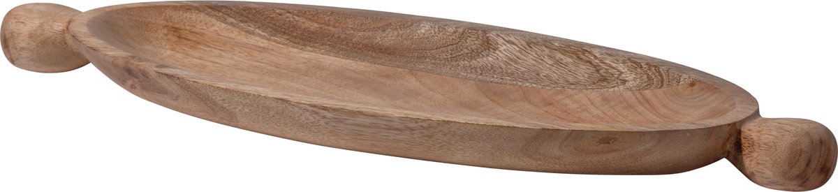 WOOOD Seemly Decoratieschaal - Ovaal gevormd - Mangohout - Naturel/Bruin - 56,5x36x22 cm
