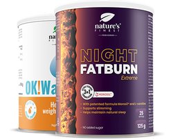 Nature's Finest Nacht Detox & Ok! Waterout - detoxkuur - vetverbranding nacht - lever detox - vochtafdrijving - gewicht verliezen - platte buik - natuurlijke afslanking - hormonale balans - zonder toegevoegde suikers - vegan