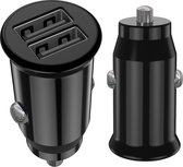 Chargeur de voiture 2x USB A - Chargeur rapide - Chargeur de voiture compact pour iPhone / Samsung - Zwart