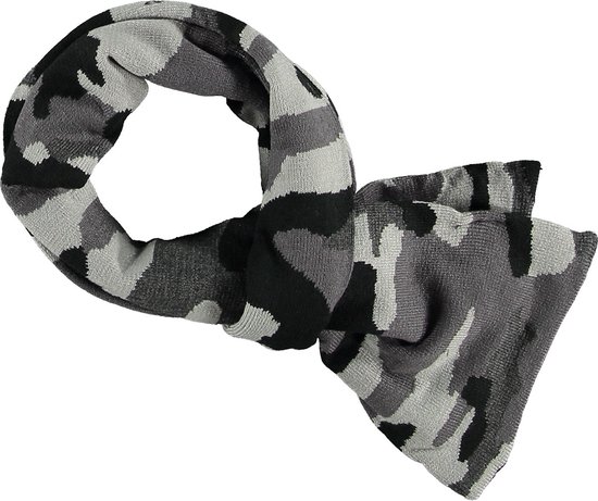 Jongens Sjaal Zwart-Grijs met Camouflage
