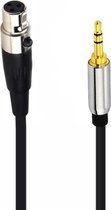 Mini XLR (v) - 3,5mm Jack (m) audiokabel - 1,5 meter