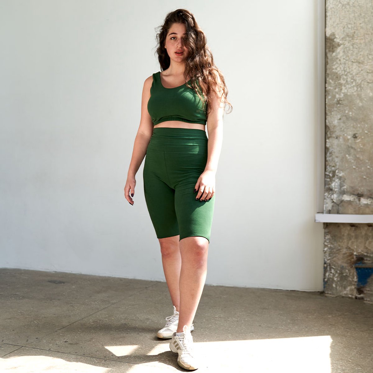 Samarali Groen Katoenen Yogashorts - Comfort & Duurzaamheid - OEKO-Tex Gecertificeerd