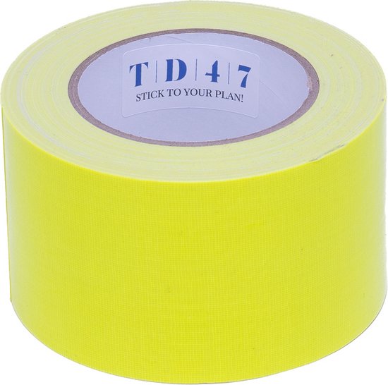 TD47 Gaffa Tape 75mm x 25m Jaune Fluor