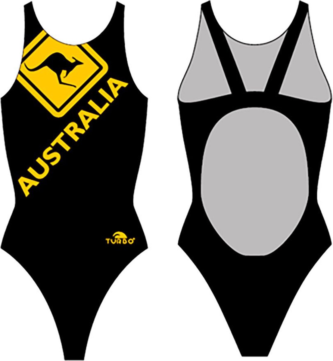 Turbo Australia Kangaroo Signal Pro Resist Zwemkleding Zwart XL Vrouw Black / Yellow