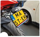 Vlag Nederland Kenteken Sticker Motor - Set van 2 Stickers