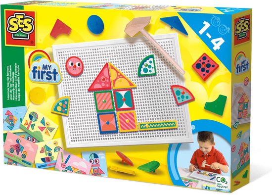 Foto: Ses my first hamertje tik fantasie montessori set met stickers inclusief hamer