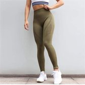 New Age Devi - Pantalons de Yoga/Vert/Sans couture/Taille haute/Leggings/ Fitness/Taille- S