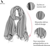 San Vitale® - Luxe Sjaal - Pashmina Shawl - Cashmere/Kasjmier Mix - Omslagdoek - Grijs