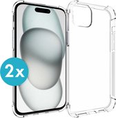 iMoshion Shockproof Hoesje Duopack Geschikt voor Apple iPhone 15 Plus - Transparant