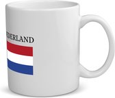 Akyol - nederland koffiemok - theemok - Amsterdam - toeristen nederlanders - rood wit blauw - holland - cadeau - kado - 350 ML inhoud