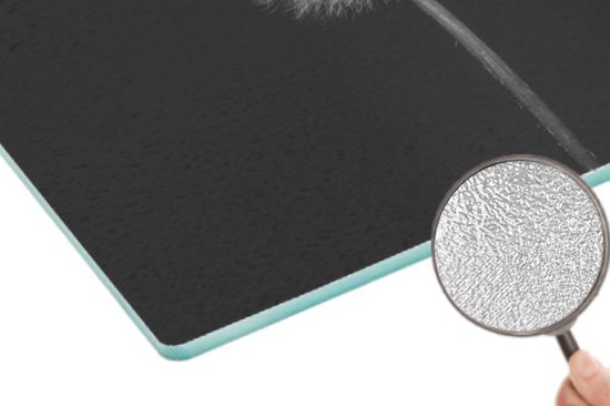 Planche à découper en Verres - 28x20 - Pissenlit - Zwart - Fleurs - Botanique - Planches à découper en Glas