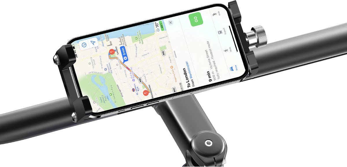 Rixus - Fiets Telefoonhouder - Zwart