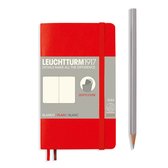 Leuchtturm1917 Notitieboek Pocket - Sofcover - Blanco - Rood