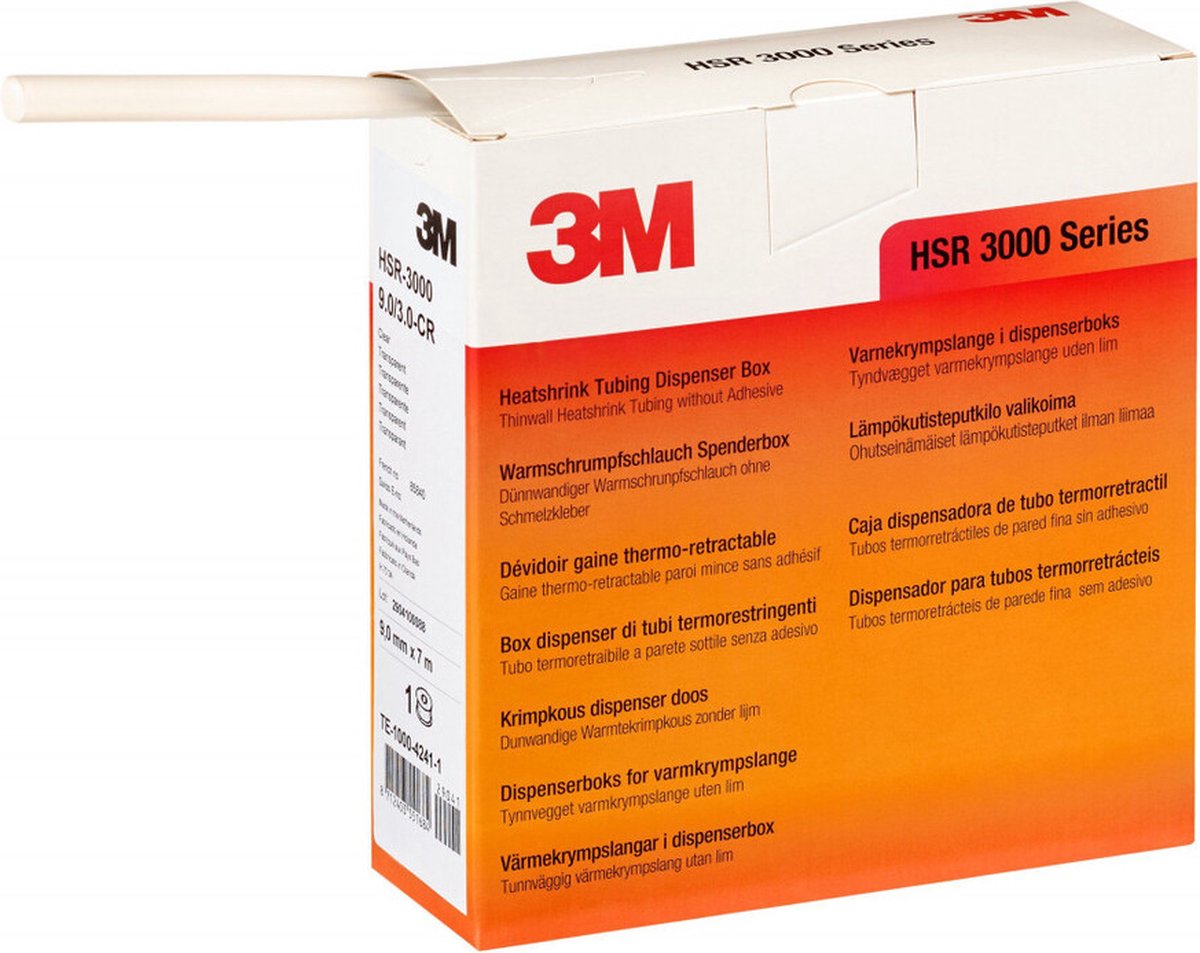 3M™ krimpkous dunwandig Ø24/8mm (3:1) 5 meter kleurloos - per 3 stuks (7000099173)