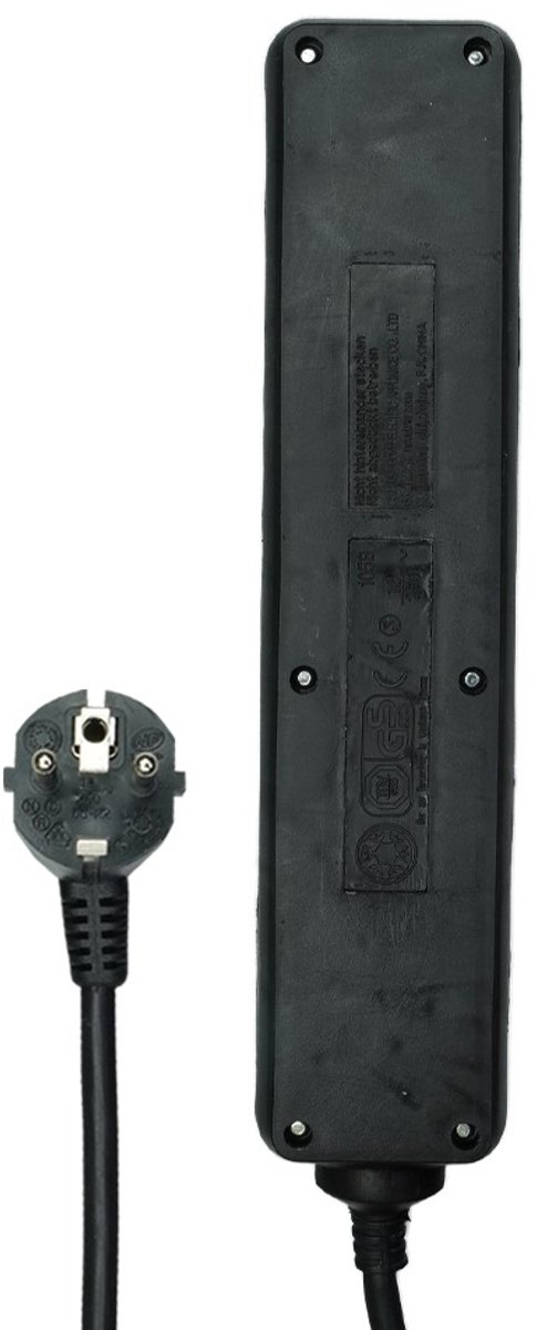 EMhub stekkerdoos zwart 5-voudig 10 meter (4087023) - contactdooscombinatie