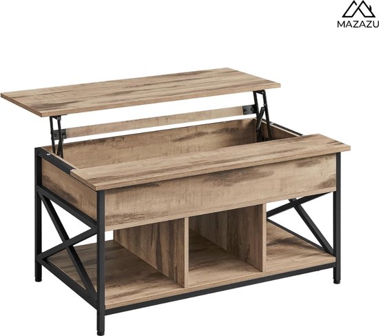 MIRA Home - Table basse - Salon - Table - Table d'appoint - Rectangulaire - 60x100x62