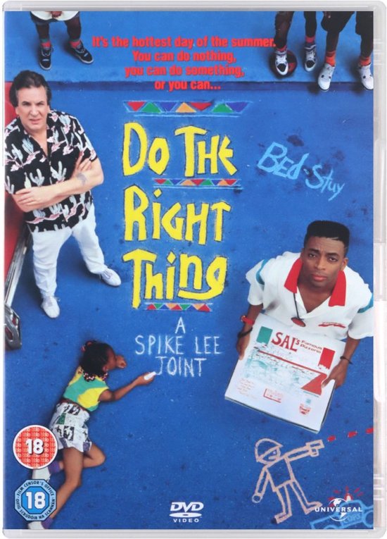 Poster van de film 'Do The Right Thing' met Danny Aiello, Spike Lee, en Ossie Davis. "It's the hottest day of the summer."