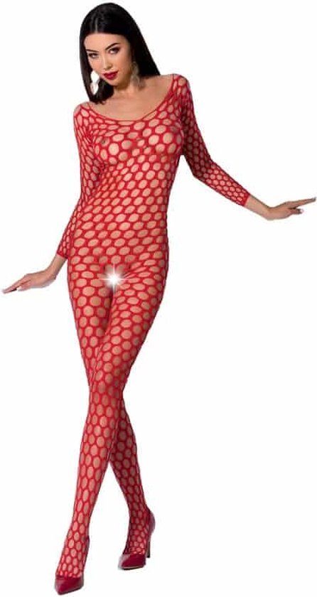 PASSION WOMAN BODYSTOCKINGS | Passion Woman Bs077 Bodystocking One Size Red