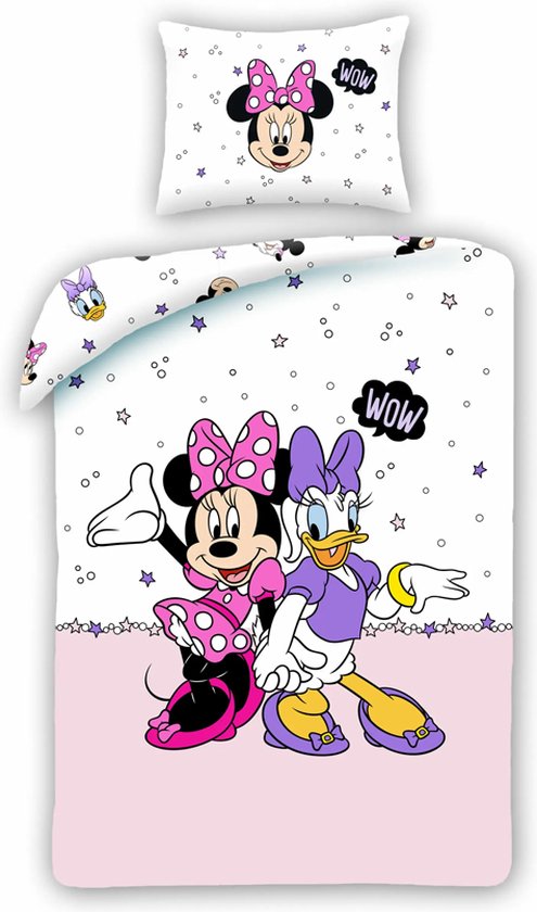 Disney Minnie Mouse Housse de couette, Wow - Simple - 140 x 200 + 70 x 90 cm - Katoen