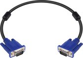 DrPhone HNV5 VGA-naar-VGA-kabel - HD15 mannelijk naar mannelijk met dubbele magnetische ring – 1080P - 0.5M - Zwart/Blauw