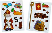 3BMT® Sinterklaas Raamstickers - Decoratie en Versiering - 2 vellen Sint stickers